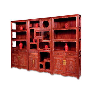 新古典風(fēng)尚·雅致珍藏 新會(huì)圣寶紅古典家具廠(chǎng)多寶格與書(shū)柜產(chǎn)品鑒賞